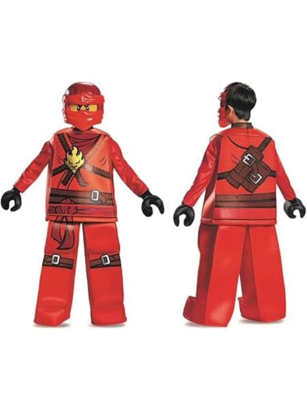 NEW Lego Ninjago Kai Prestige Red Ninja Child halloween Costume Large 10-12